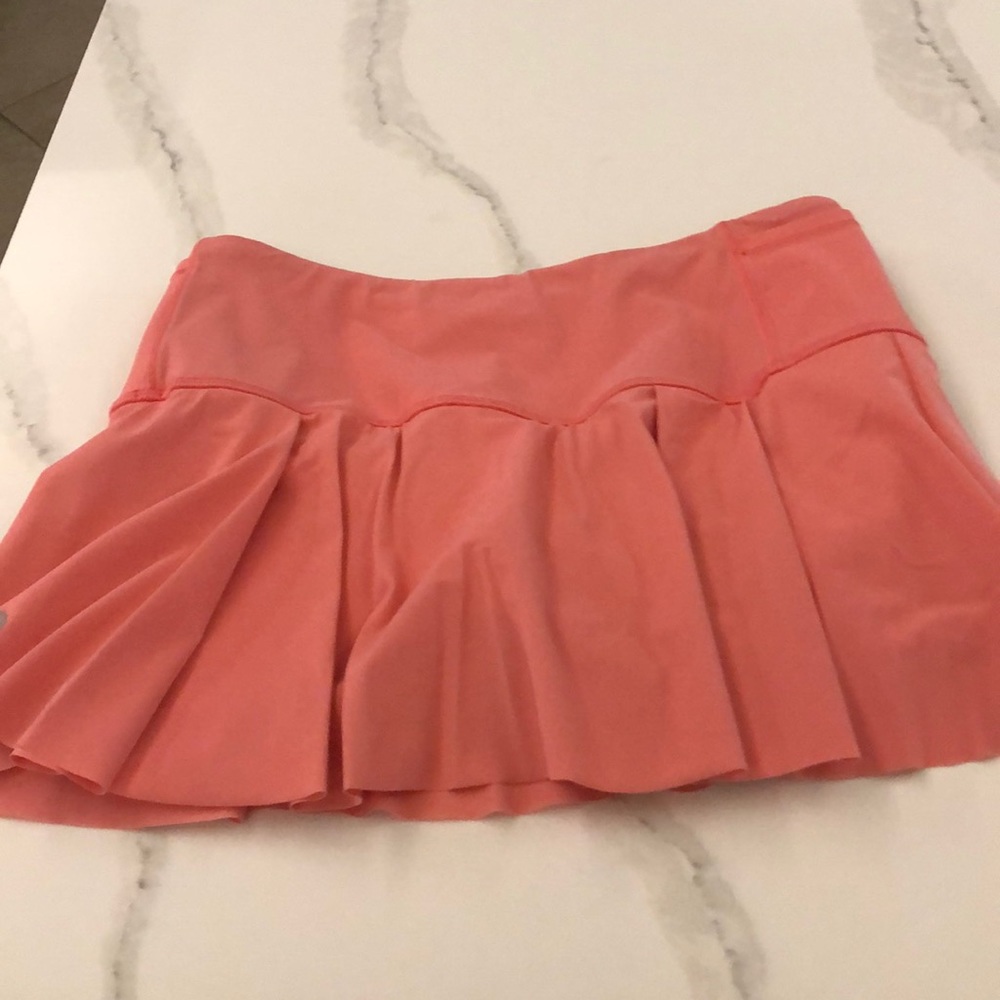 Salmon colored tennis skirt